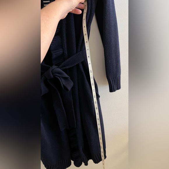 Talbots sweater knit  bathrobe with ruffles. - Picture 4 of 11